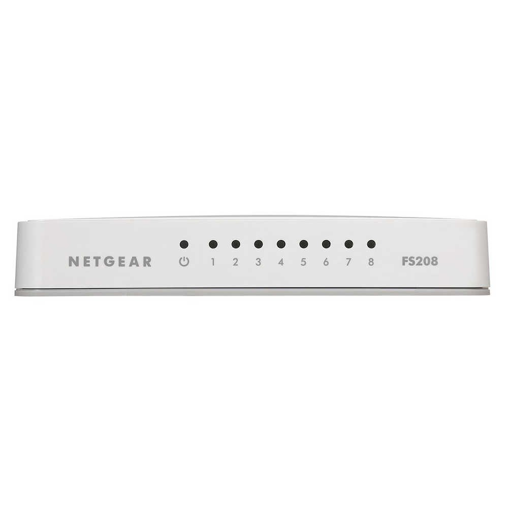 Bộ chia mạng 8 Cổng Switch Netgear FS208 Fast Ethernet Unmanaged Switch 10/100Mbps - Hàng Chính Hãng