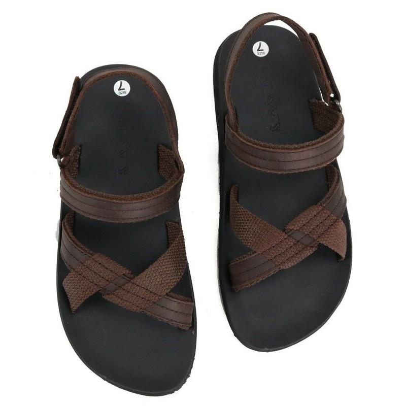 Giày sandal nữ Giavy quai da phối dù SN033