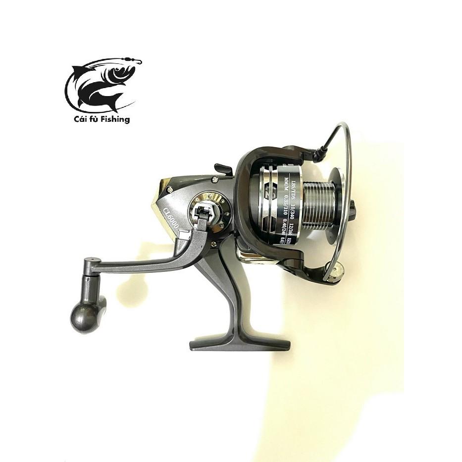 Bộ Cần 2 Khúc Đặc SHIMANO Scabard và Máy CL6000+Tặng Cước Daiwa, Cần 2 Khúc Bạo Lực_Cái fù Fishing