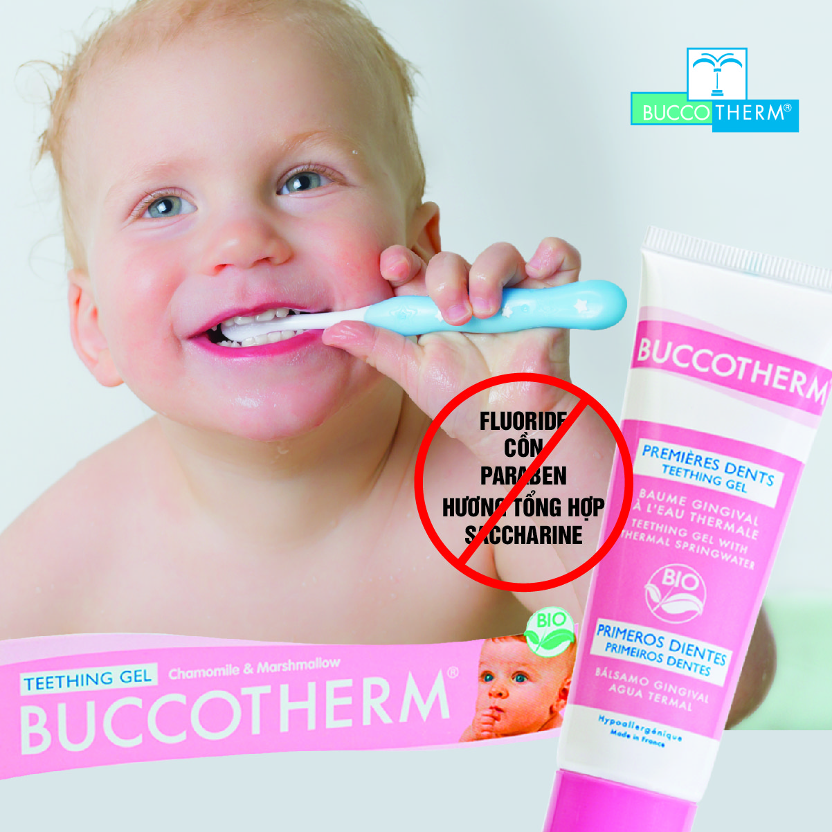 Gel đánh răng hữu cơ cho bé Buccotherm (từ sơ sinh) - 50ml