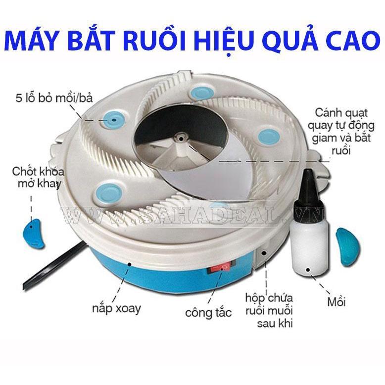 May duoi con trung,Máy bắt ruồi tự động YD-218 cao cấp Hoạt động trên nguyên tắt xoay tròn,Thiết bị bắt ruồi tự động