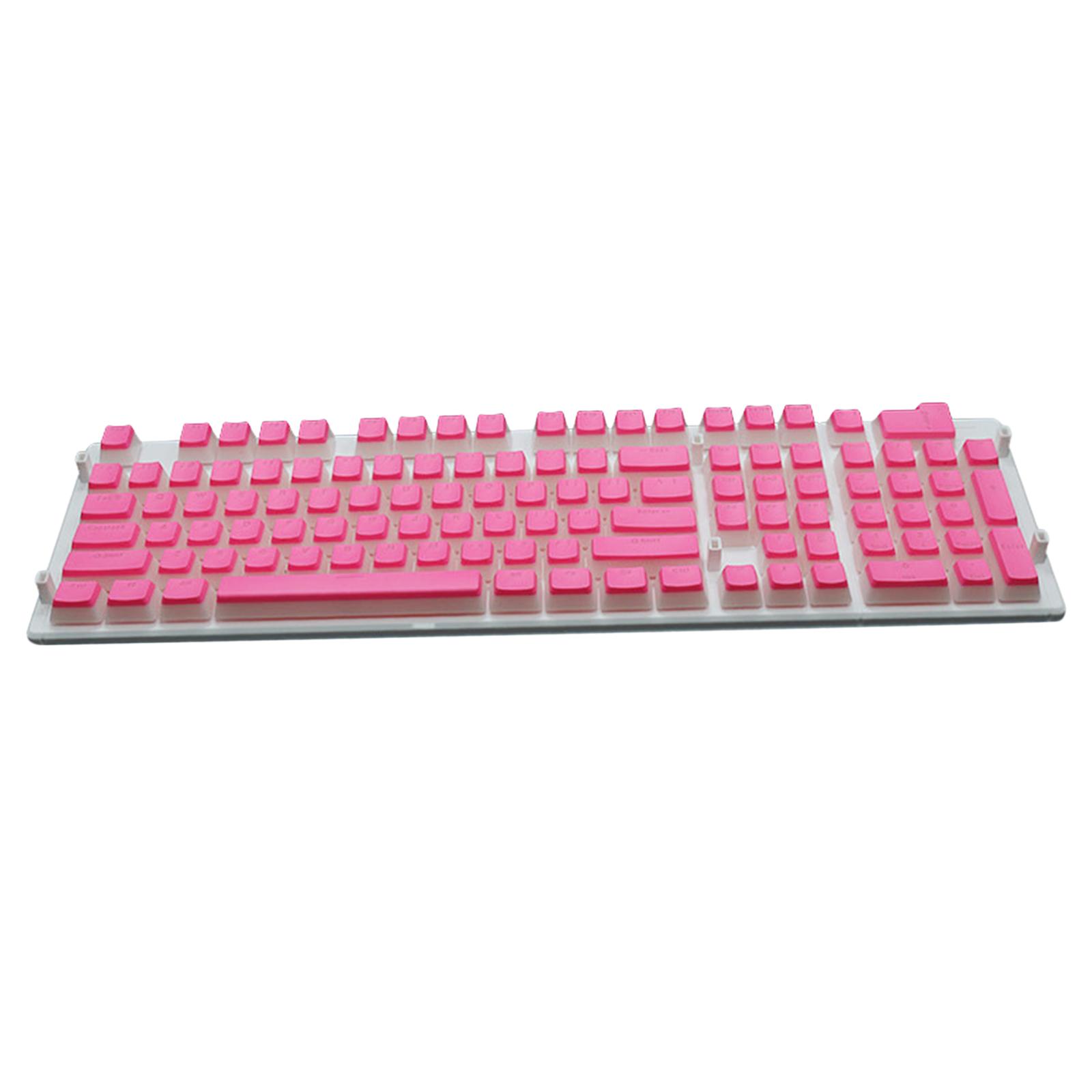 108 Keys Keycaps Double Shot PBT Pudding Keycap Set DIY for Cherry MX RGB Mechanical Keyboard, show more dazzling RGB lamp effect.