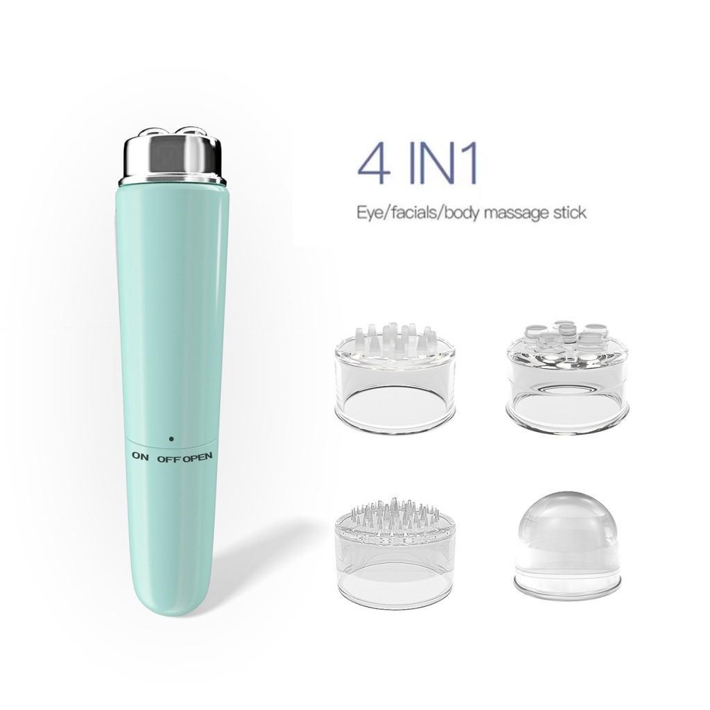 (Chọn Mẫu) Máy massage mặt cầm tay 4 đầu giúp giảm mệt mỏi, chốn bọng xóa thâm quầng mắt (có hàng sẵn)