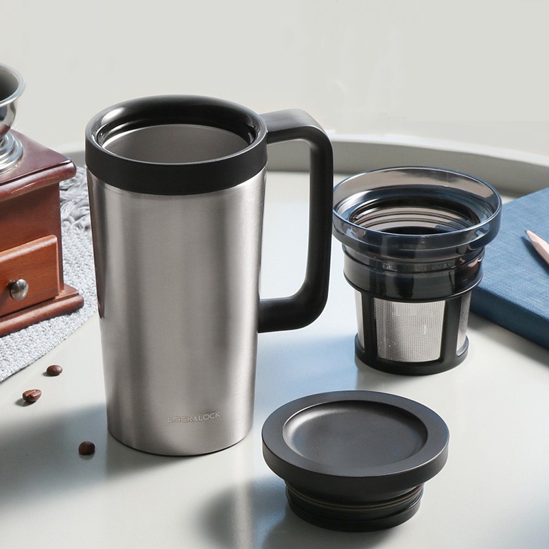 Ly Giữ Nhiệt Có Lõi Lọc Inox Pha Cafe 580ml LocknLock LHC4197