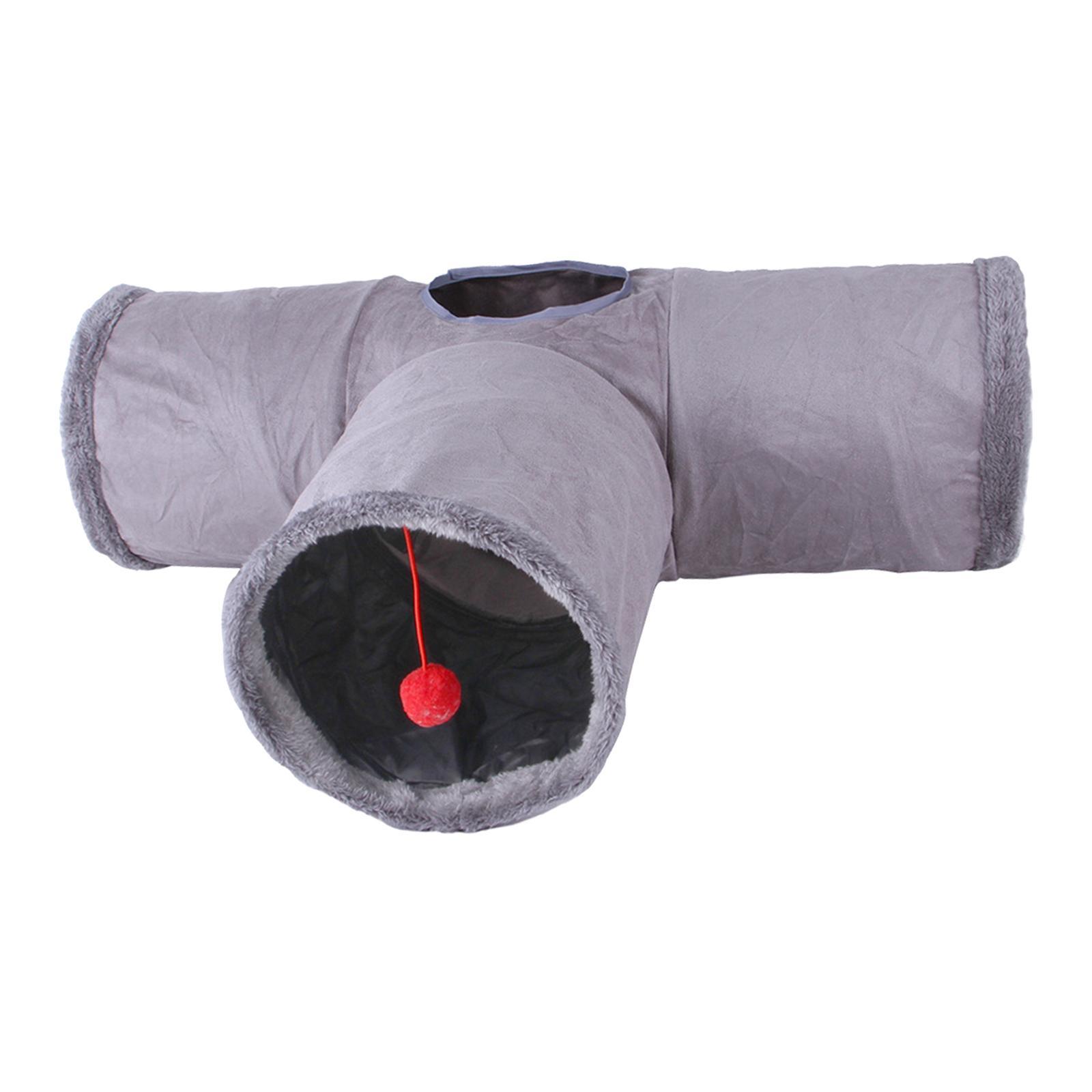 Cat Tunnel Tube for Indoor Cats, Cat Toys 3 Way Collapsible, Kitty Tunnel Cat Pet Toys Peek Hole Toy for Puppy, Kitten, Rabbit