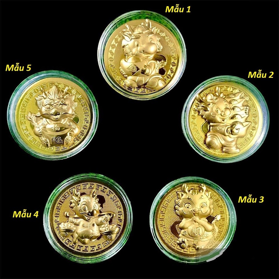 Hộp Đồng Xu Hình Con Rồng Màu Vàng Túi Phúc - SP007097