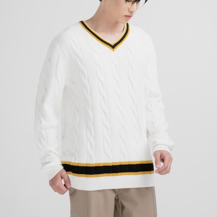 Áo len nam cổ v tay dài SSStutter phong cách hàn quốc SSS. Royal Sweater