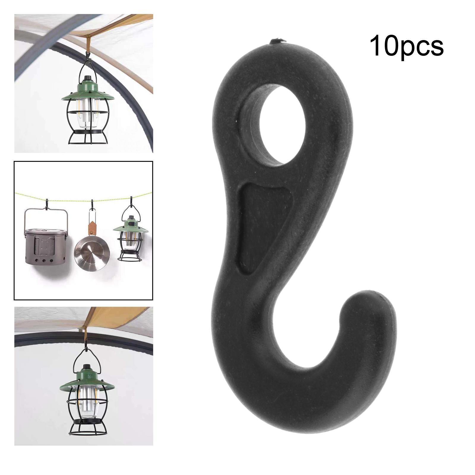 10 Pieces Bungee Cord Hooks Elastic Rope Hook Lamp Holder Hooks Tent Hooks Shock Cord End Hooks for Auto Boating Fixing Hooks