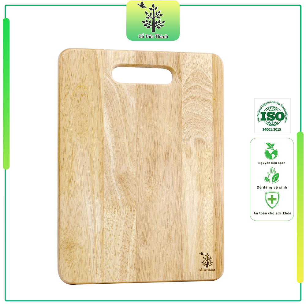 [New] Thớt gỗ hình chữ nhật Size lớn 39 cm | Gỗ Đức Thành 01104 | Đạt tiêu chuẩn vệ sinh an toàn thực phẩm