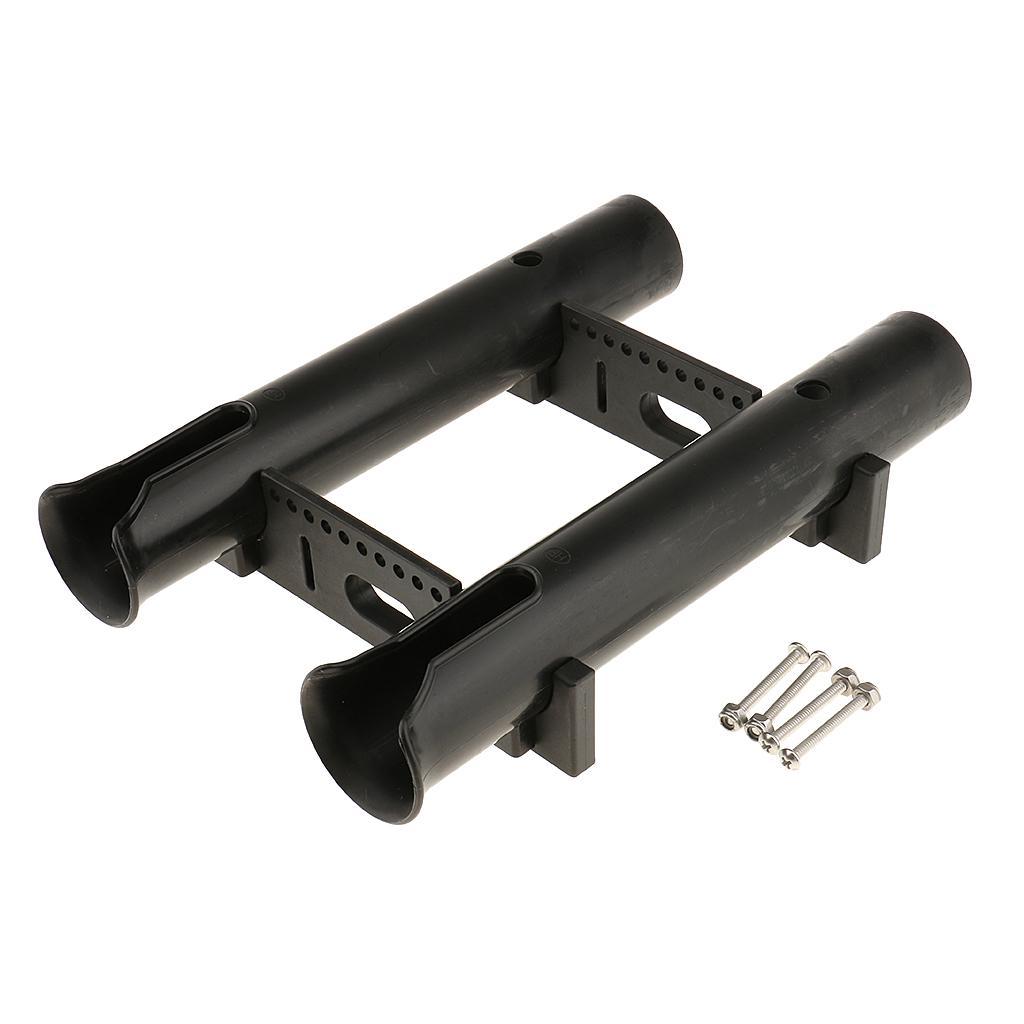 2Pcs Strong Plastic Boat Fishing Rod Holder Pole Bracket Rack Pliers Lure Storage 2 Tube