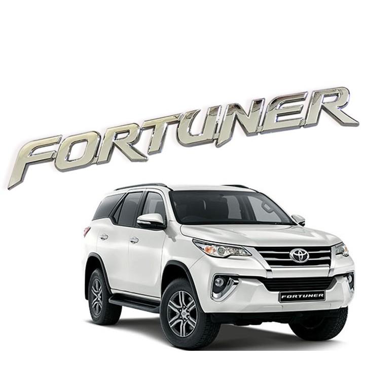 Tem Logo Chữ Nổi Fortuner Gắn Trang Trí Đuôi Xe Toyota Fortuner - Đẹp