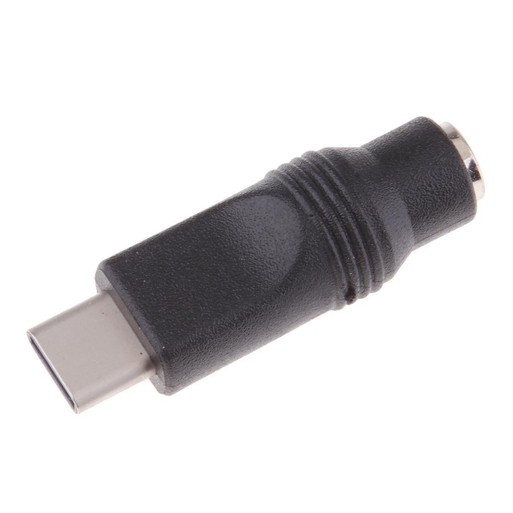 DC Power Adapter USB Male to 5.5x2.1mm Female Plug for Laptop