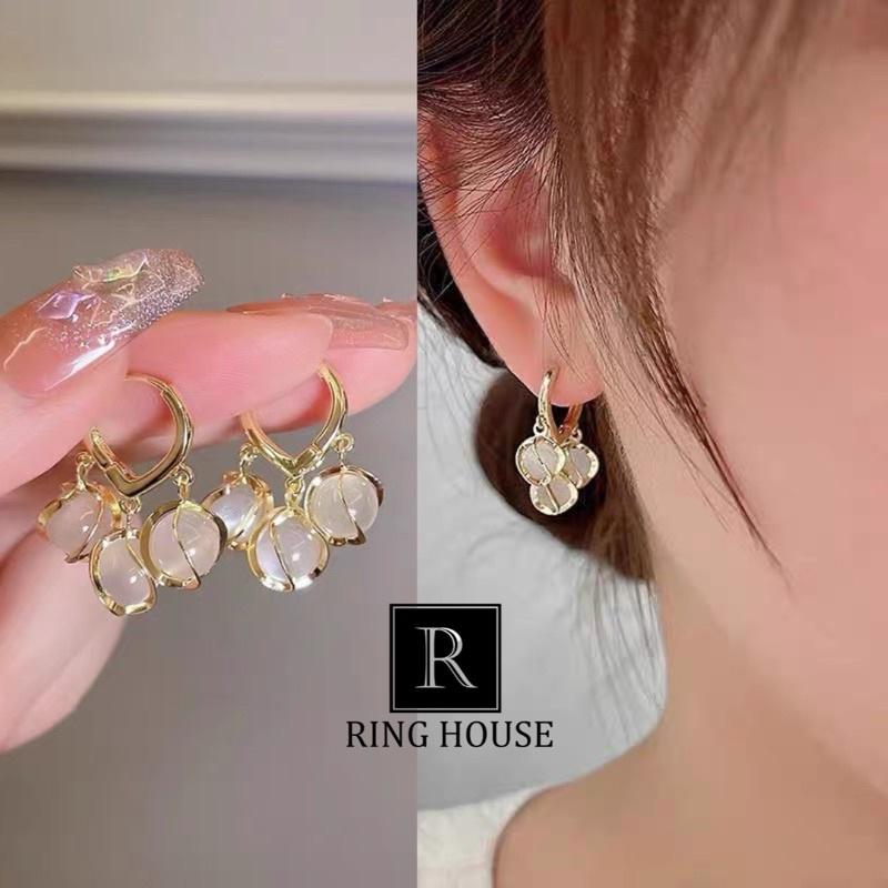 Khuyên Tai Bông Tai Nữ Ba Chuông Đẹp Ring House