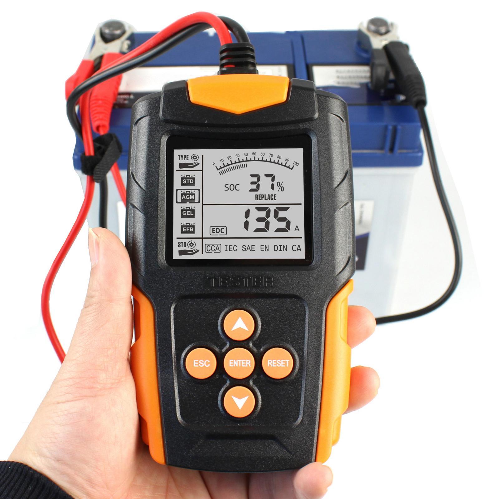Truck Car Battery Tester 12V 24V Battery Checker Easy to Operate LCD Display