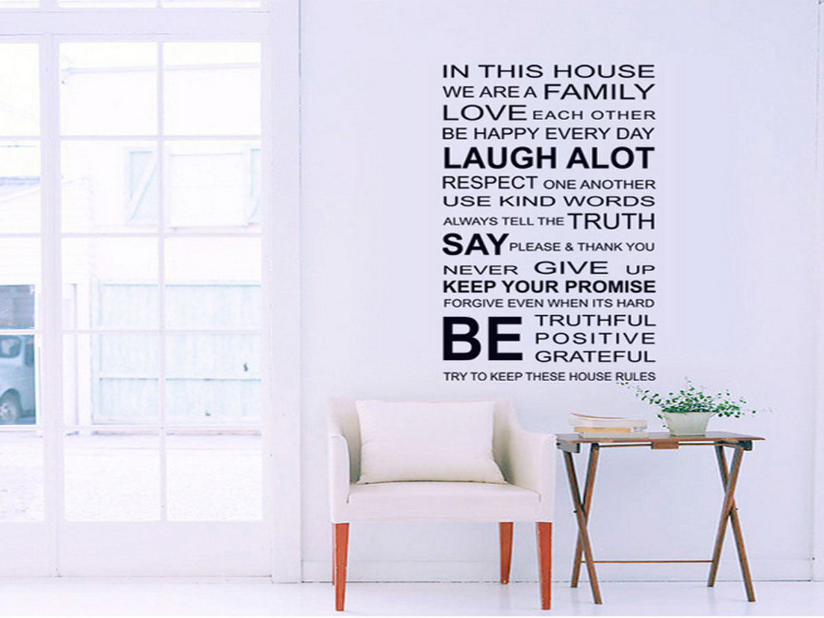 Decal dán tường chữ laugh alot df5206