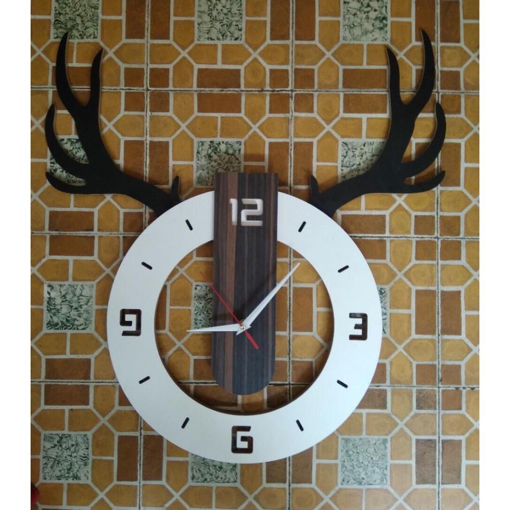 Đồng hồ treo tường gỗ, Đồng hồ treo tường decor phòng khách quán cafe
