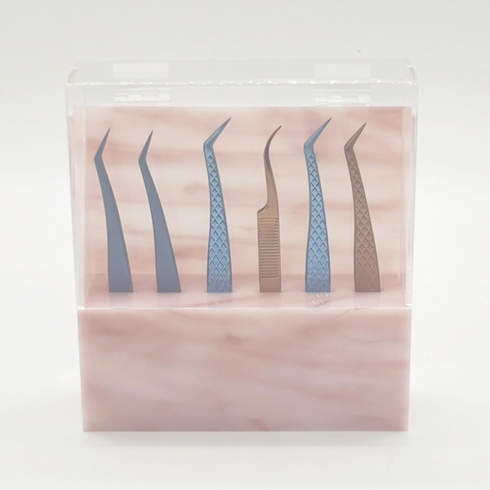 Eyelash Extension Storage Box Tweezer Organizer Case Stand Holder