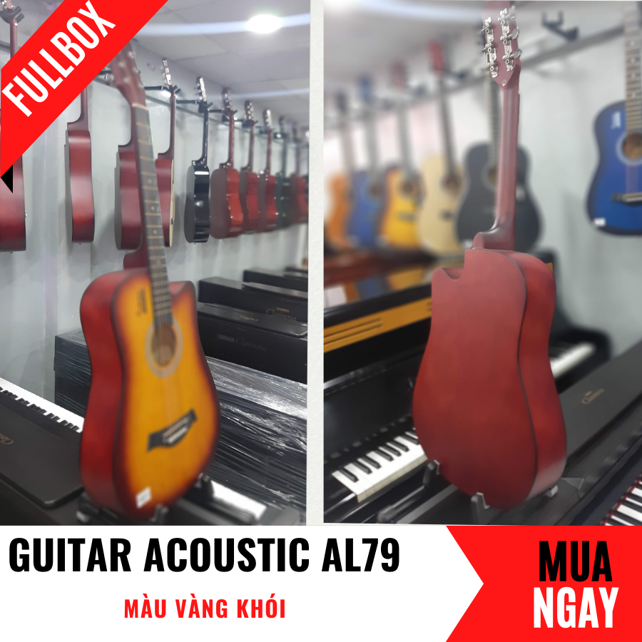 Đàn Guitar Acoustic AL79 Dáng Khuyết Nghệ Thuật + Phụ Kiện (Size 3/4)