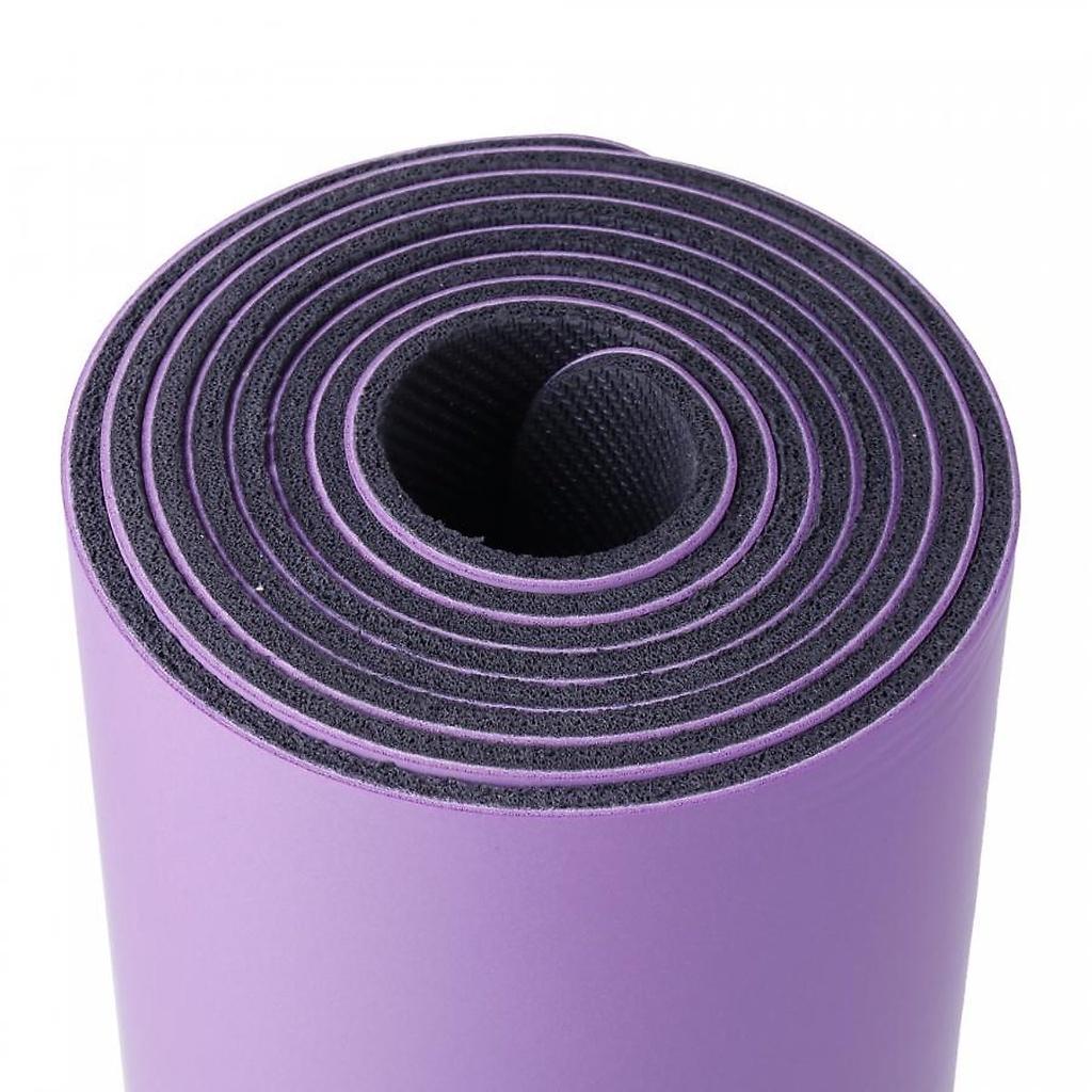 Thảm tập yoga chất liệu PU cao cấp chống trơn trượt cho Yogini tặng kèm túi đựng và dây chuyên dụng