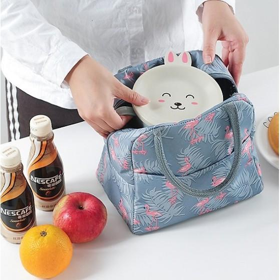 Túi Giữ Nhiệt Chống Nước Dễ Thương Vải Twill Oxford 230D Cao Cấp 22x12x20CM - Lunch Bag - Mã TG006