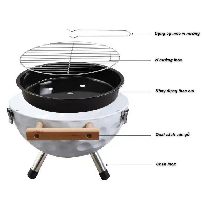 Lò Nướng BBQ Đi Du Lịch Dã Ngoại