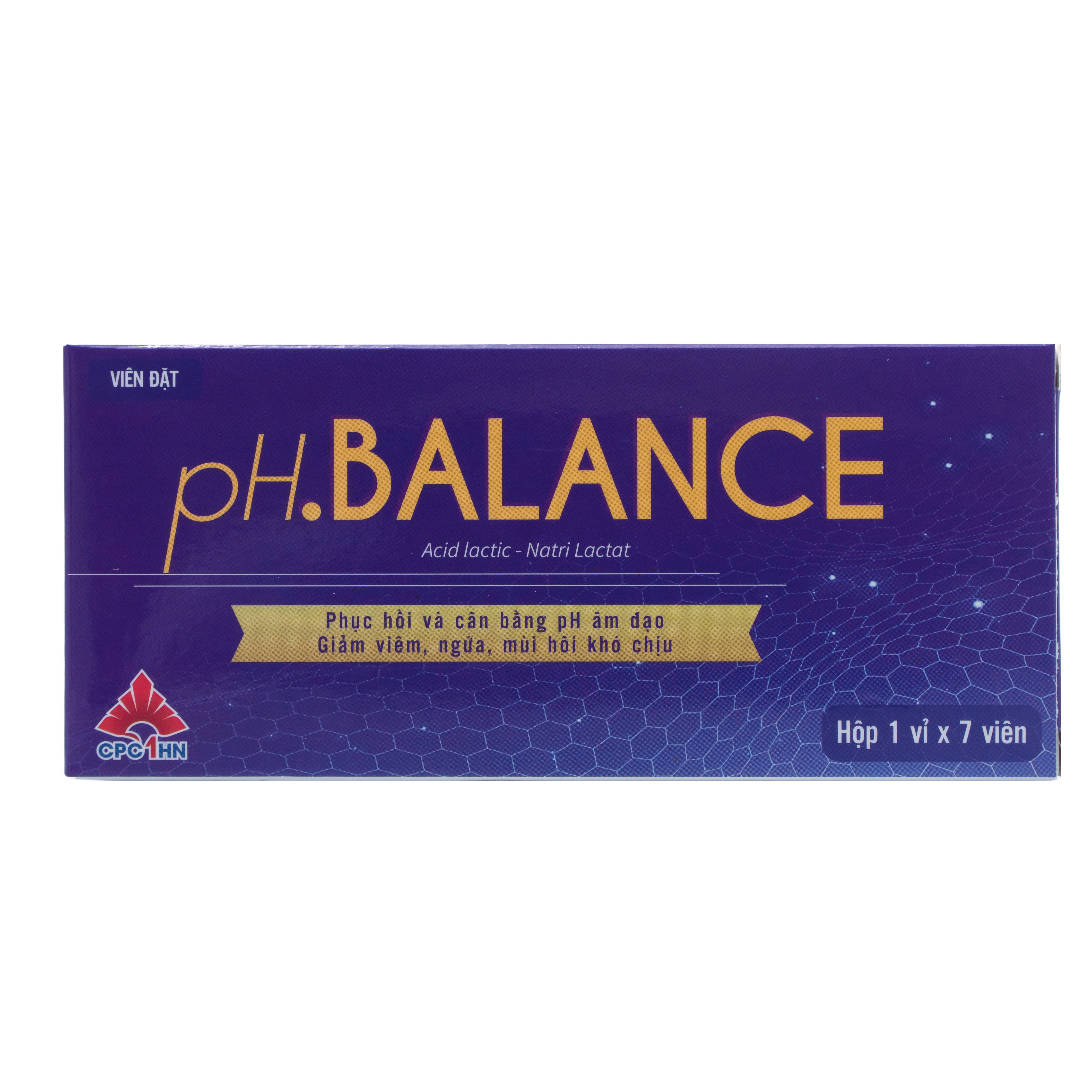 Viên đặt phụ khoa pH.BALANCE - Phục hồi và cân bằng pH vùng kín, giảm khí hư, mùi khó chịu, giảm khô, ngứa rát, hỗ trợ điều trị viêm nhiễm vùng kín (Hộp 7 viên)