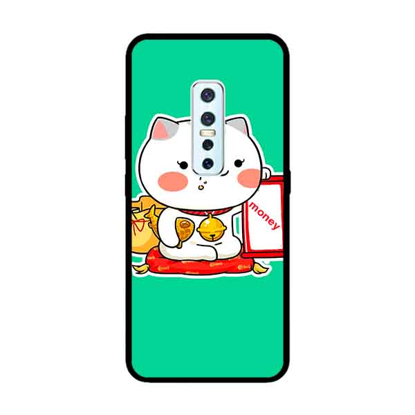Ốp Lưng in cho Vivo V17 Pro Mẫu Mèo May Mắn 4 - Hàng Chính Hãng