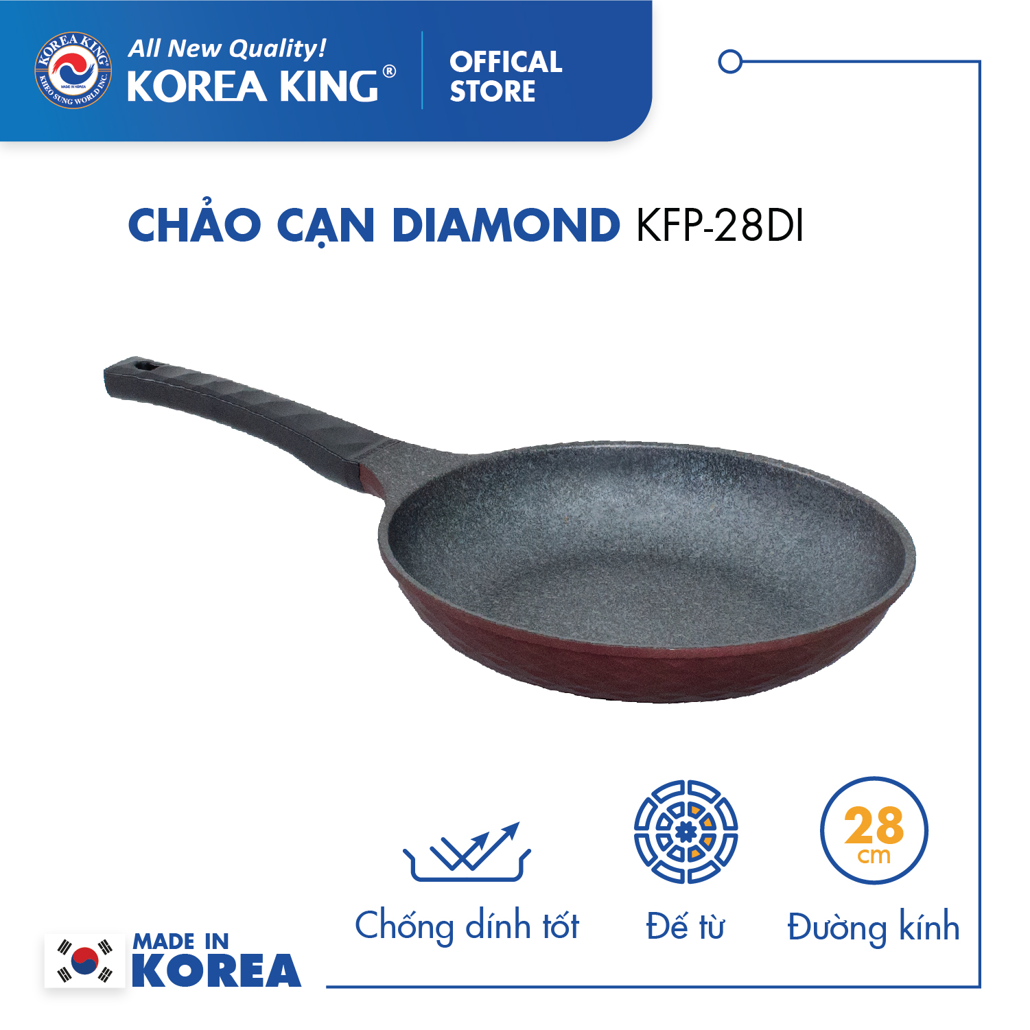 Chảo cạn Diamond Korea King size 28cm KFP-28DI