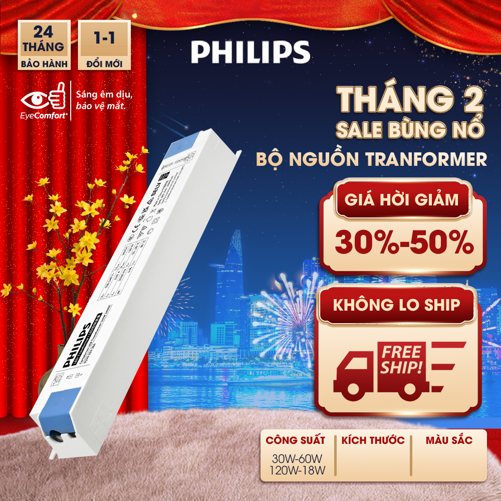 Nguồn LED dây Philips Economic LED Transformer - Công suất (30W,60W,120W,180W)