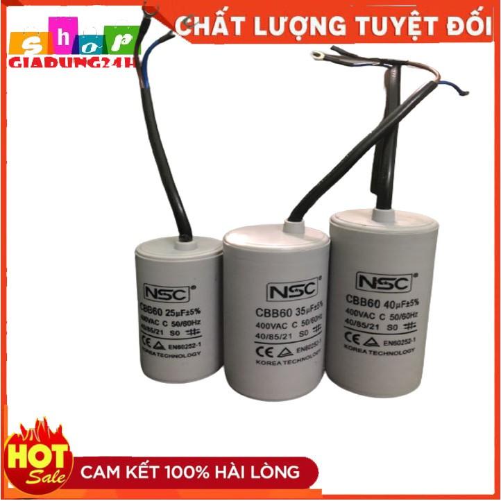 Tụ điện máy bơm nước NSC cho các loại mô tơ - Thông số : 20uf, 35uf, 40uf, 50uf-Giadung24h