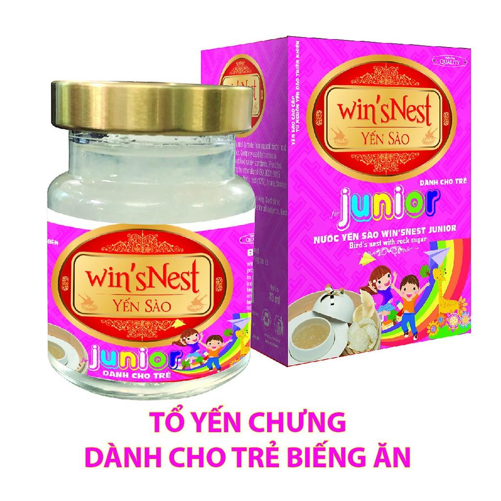 Combo 12 Lọ Nước yến sào win'sNest Junior 12% (70mL) Kèm túi xách giấy