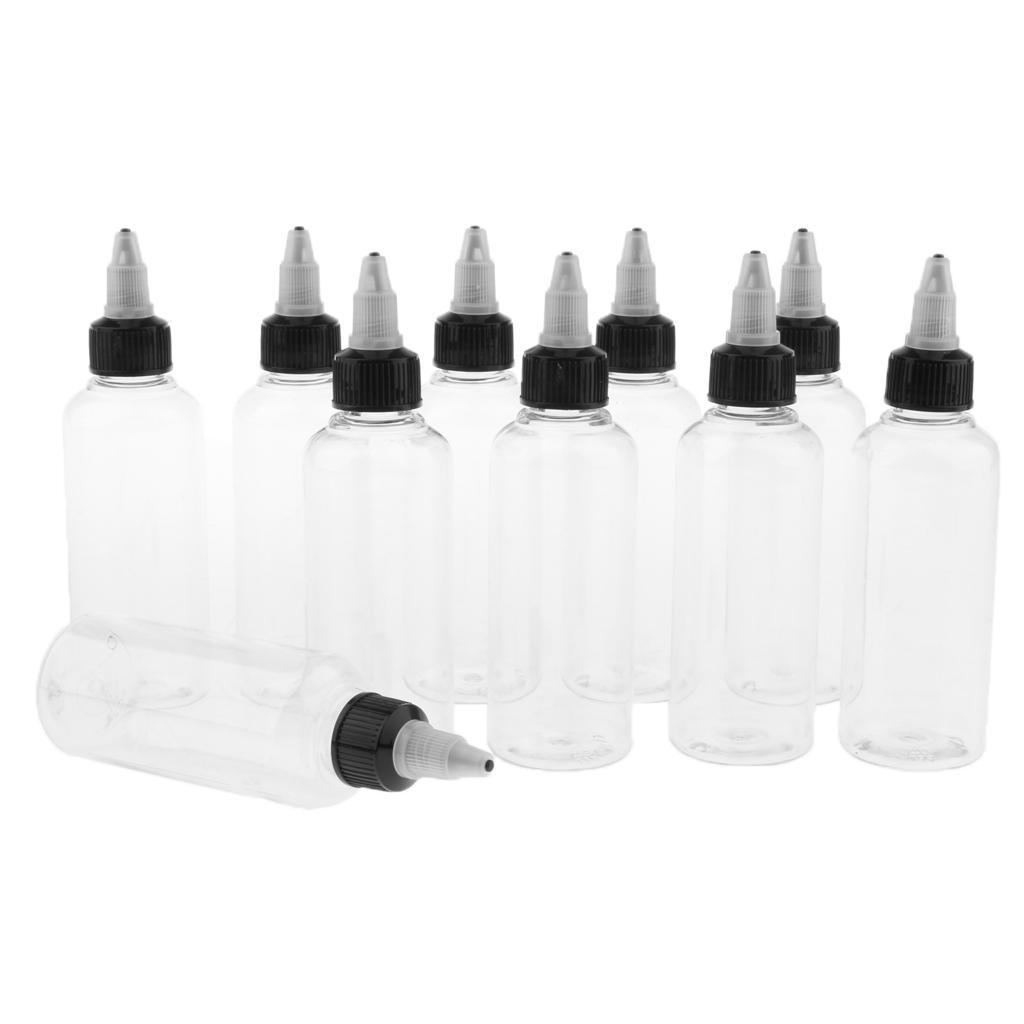 Lot 30 Pcs 100ml Plastic Liquid Ink Pigment Painting Bottles with Top Cap