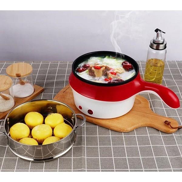 Nồi Lẩu Mini Nồi Nấu Mì, Nồi Nấu Chào Cho Bé Đa Năng Kèm Giá Hấp 2 Tầng Cao Cấp Tiện Lợi Cho Gia Đình - Hàng Chất Lượng