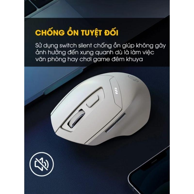 Chuột không dây bluetooth 5.0 sạc pin TEKKIN INPHIC DR6 tắt âm  - hàng nhập khẩu