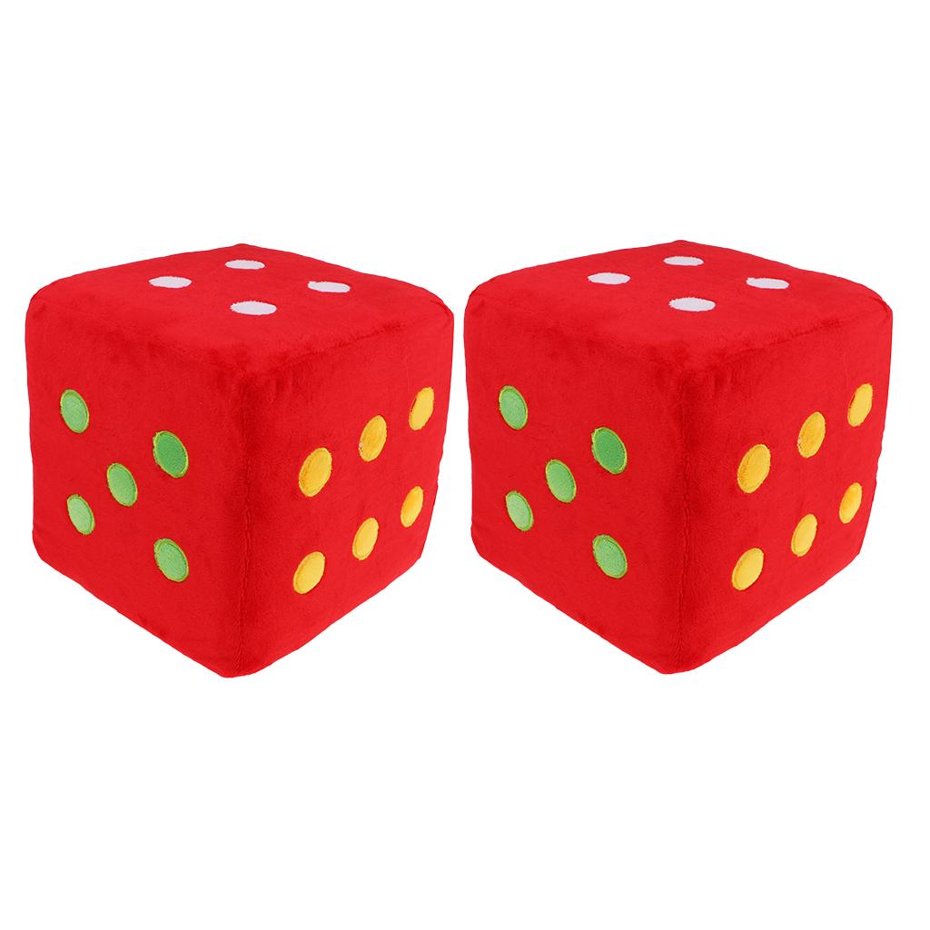 2X Sang Trọng Gối Lớn Nhồi Bông Đồ Chơi Xúc Xắc 20 Cm Chiều Dài Chơi Giảng Dạy Đỏ