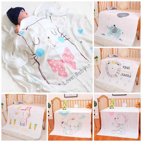 Chăn lụa cotton cao cấp siêu mềm mại đắp cực thích kích thước 1m *1.1m