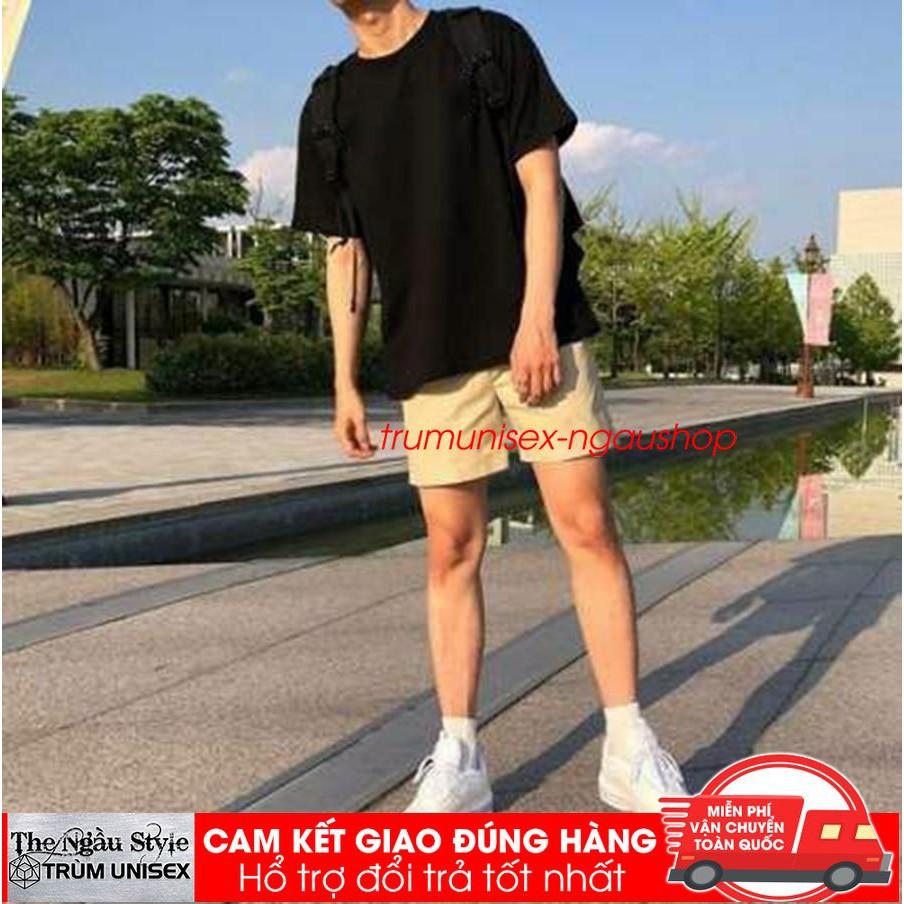 Áo thun Stee nam tay lỡ unisex form rộng overtee Basic chất vải cotton xịn Trumunisex aothununisex