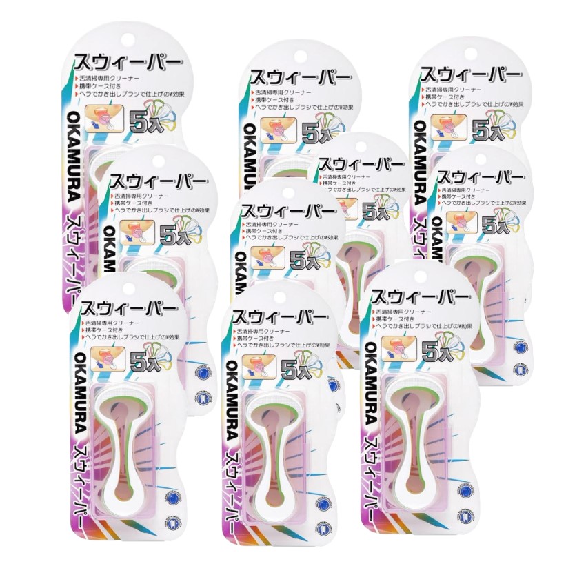 Combo 10 gói Dụng cụ cạo lưỡi Okamura