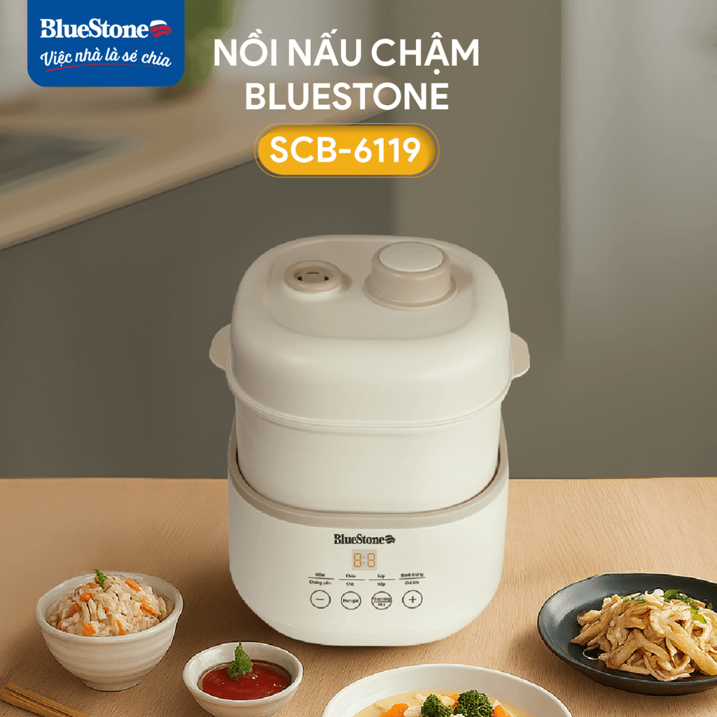 Nồi Nấu Chậm BlueStone SCB-6119 1 Lít 200W - Hàng Chính Hãng