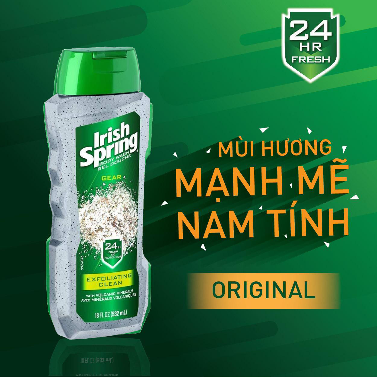 Sữa tắm Nam nhập khẩu Mỹ - Spring Body wash Gel Doche 532ml bảo vệ 24h