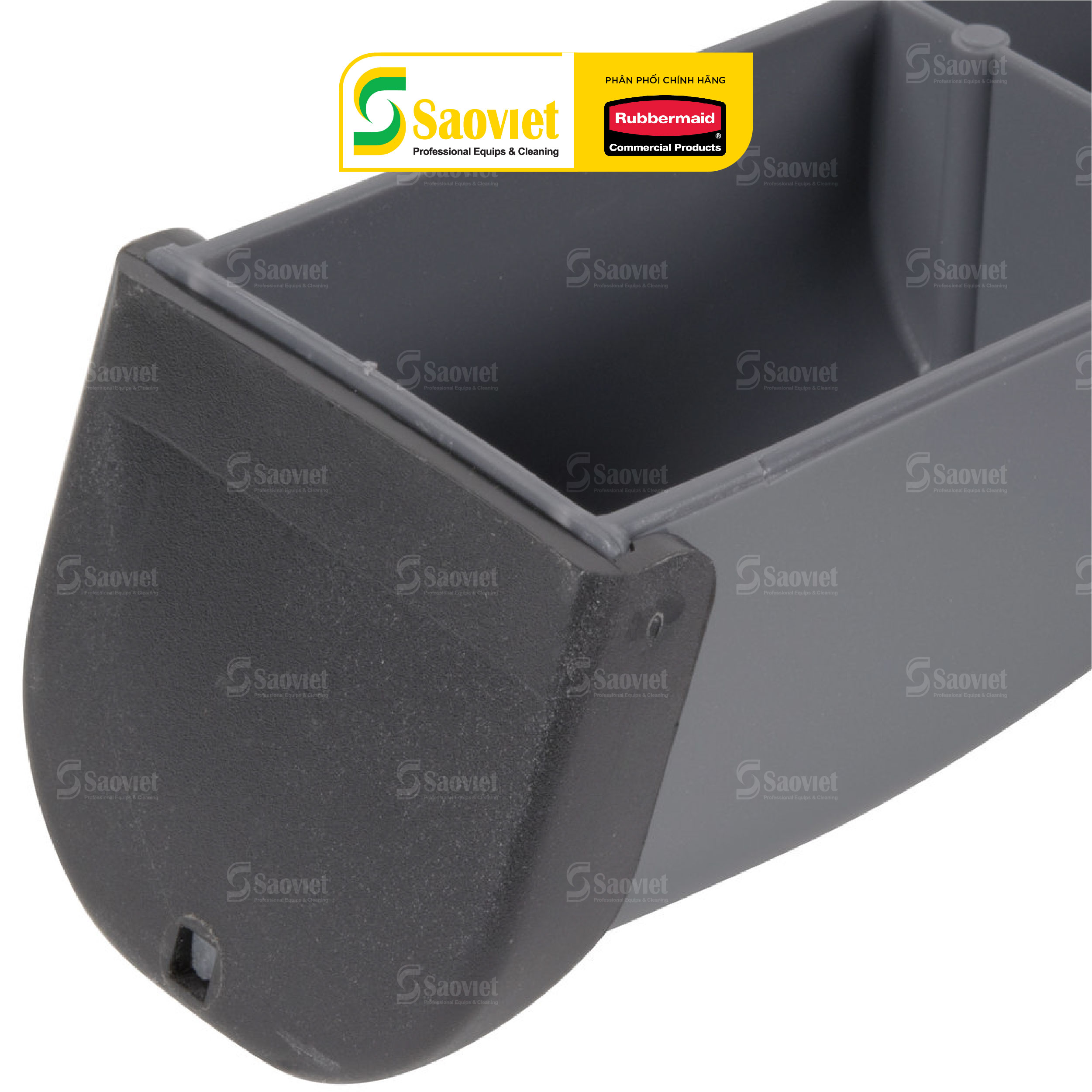 Thang nhựa 2 bậc Rubbermaid chính hãng Mỹ màu xám - SKU: FG420903CYLND | SAOVIETCO