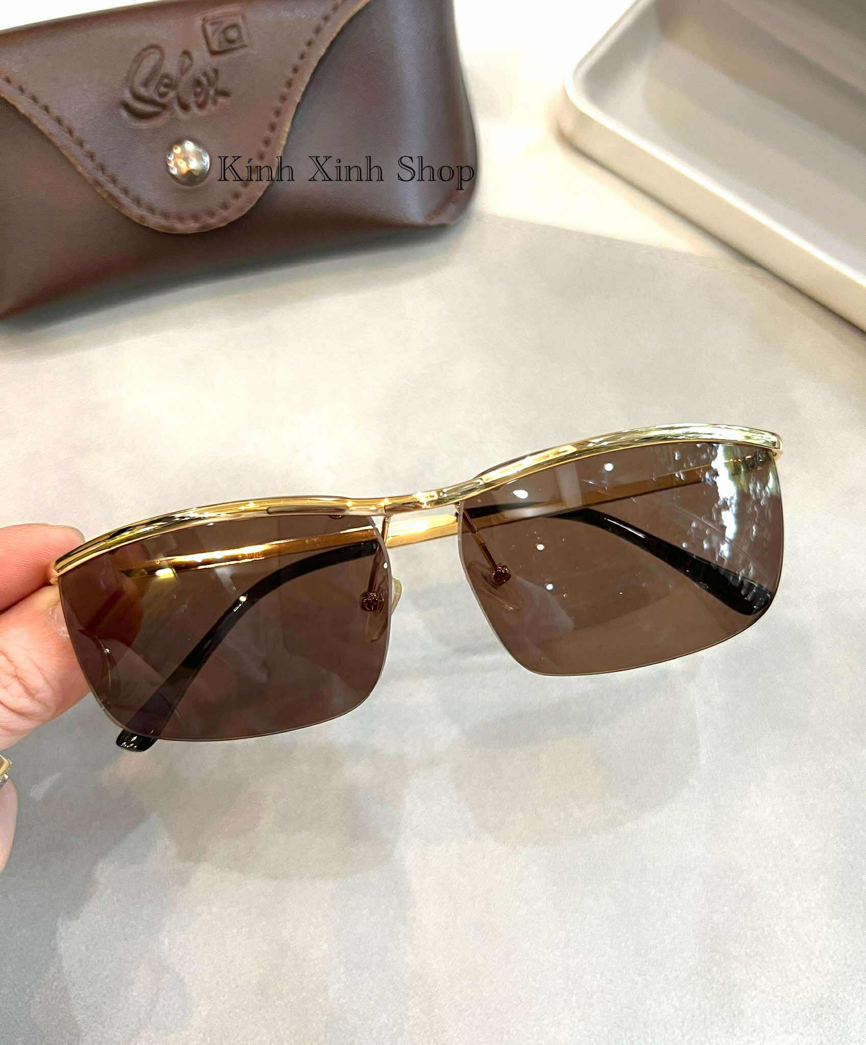 Kính râm nam chống nắng Solex Amor dáng ôm càng nhỏ gọng mạ vàng 14K 1/25