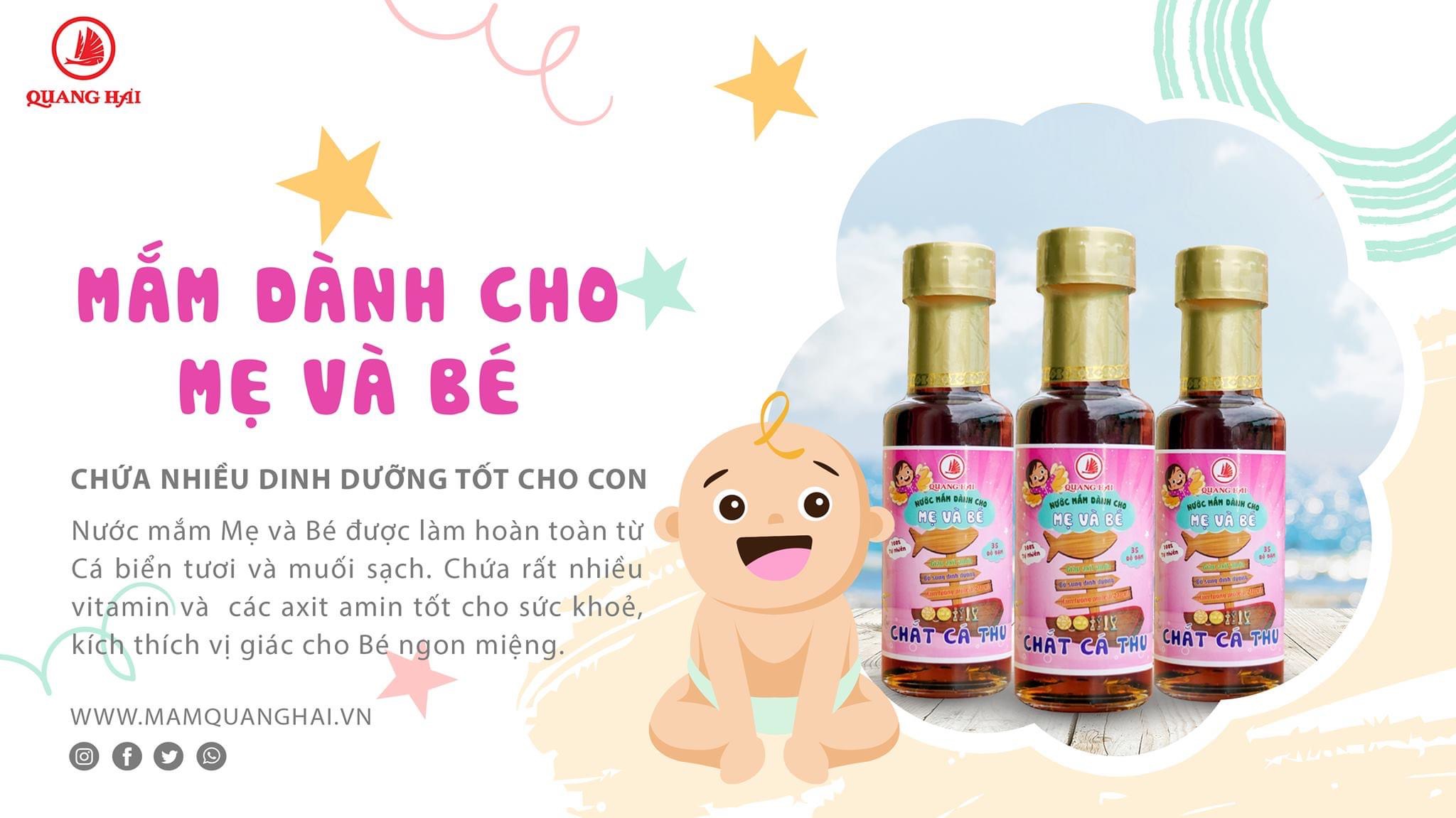 [OCOP] Nước Mắm Truyền Thống Cát Hải - Quang Hải, loại dành cho Mẹ Và Bé 35ºN, chai 100ml