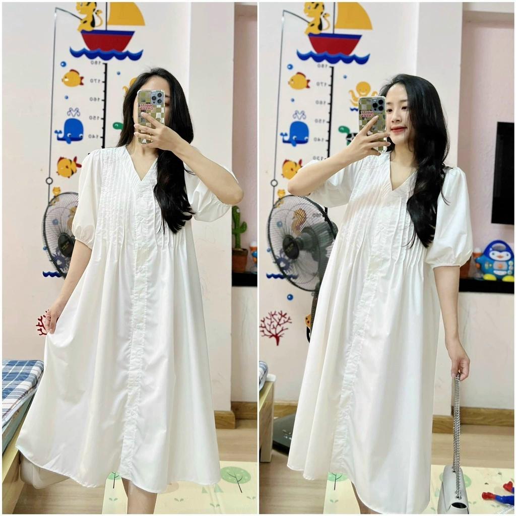 Váy Bầu Đầm Bầu Babydoll Mùa Hè Ngắn Tay Công Sở Đi Chơi Đi Tiệc