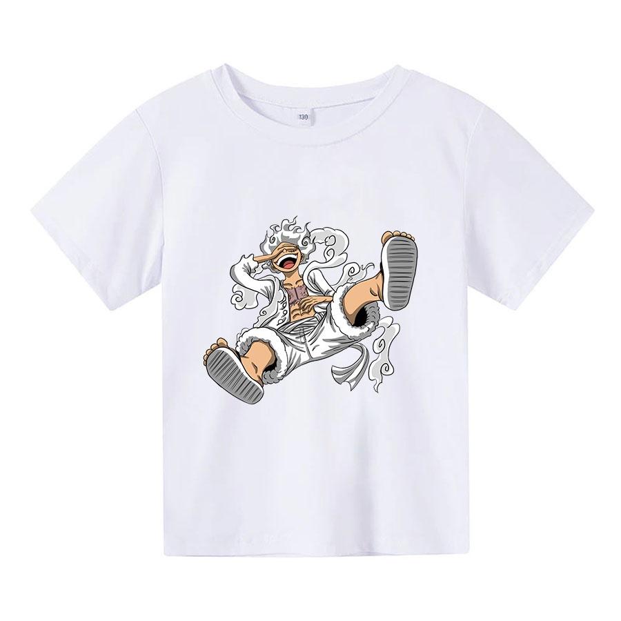 Áo thun cho bé luffy gear 5, 4 màu, có size người lớn, áo thun trẻ em Anam Store
