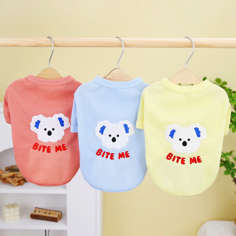 Áo lưới đơn sắc mặt cún Bite me cho chó mèo