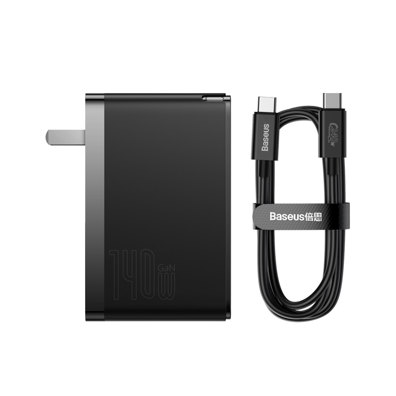 Củ Sạc Nhanh Baseus GaN5 Pro Fast Charger 140W (kèm cáp C to C , Type C*2 + USB, PD/ QC4.0/ QC3.0/ AFC/ FCP Quick-Charger)(Hàng chính hãng)