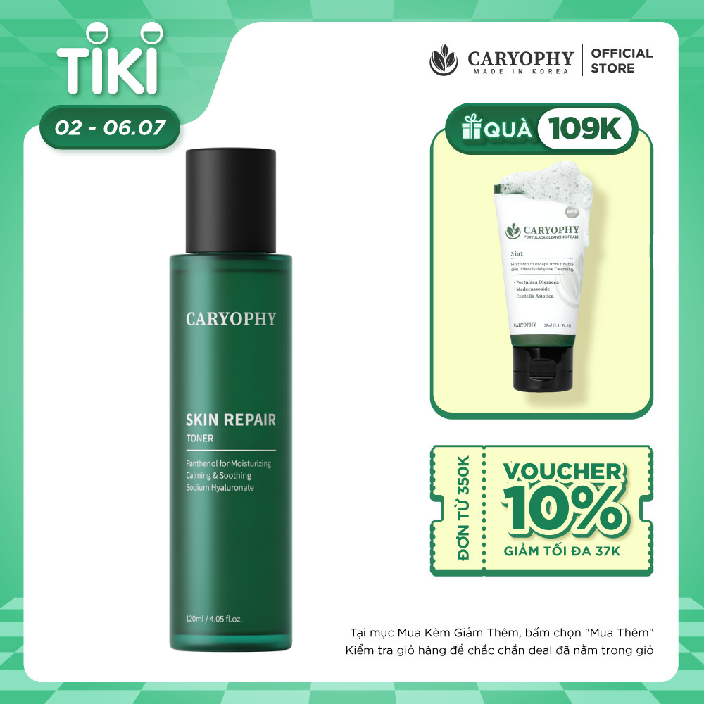 Nước Cân Bằng Cấp Nước và Làm Dịu Da - Caryophy Skin Repair Toner 120ml