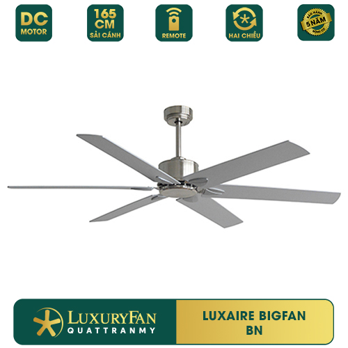 Quạt trần LUXAIRE BIGFAN - 6 Cánh gỗ, Điều khiển từ xa, Hàng chính hãng