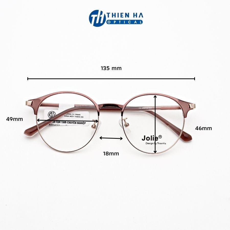 Gọng kính tròn nữ cao cấp Thiên Hà OPTICAL thiết kế độc quyền chất liệu nhẹ Metal Acetate cao cấp màu sắc lạ JOLIE JL003